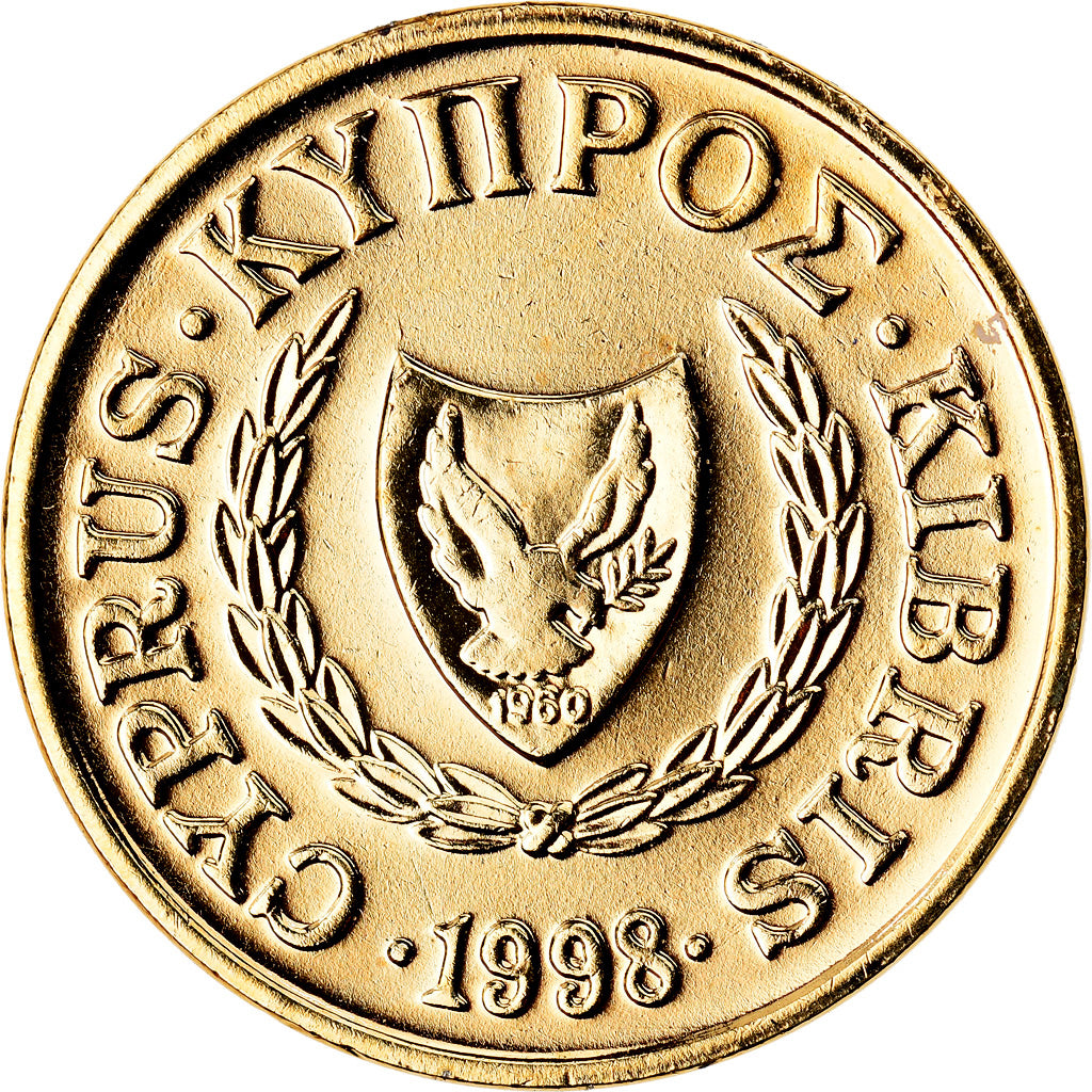 Munten, Cyprus, Cent, 1998, UNC-, Nickel-brass, KM:53.3