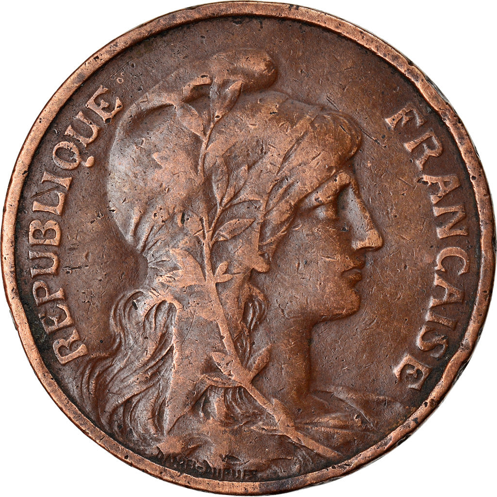 Moneta, Francia, Dupuis, 5 Centimes, 1917, Paris, MB+, Bronzo, KM:842