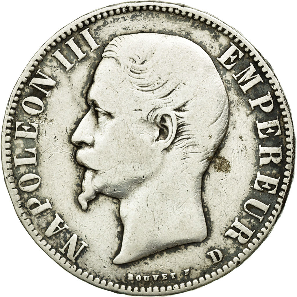 Coin, France, Napoleon III, Napoléon III, 5 Francs, 1856, Lyon, VF(30-35)
