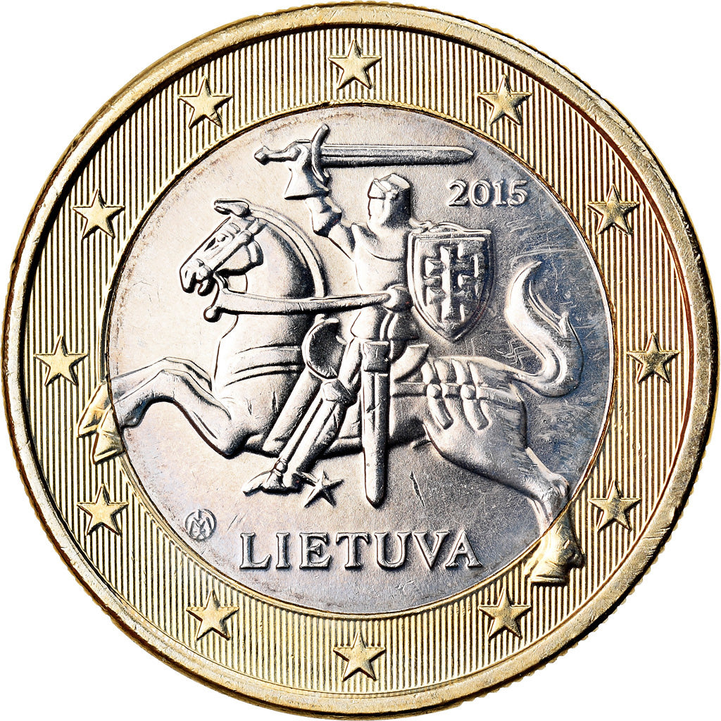 Lithuania, Euro, 2015, SPL, Bi-Metallic