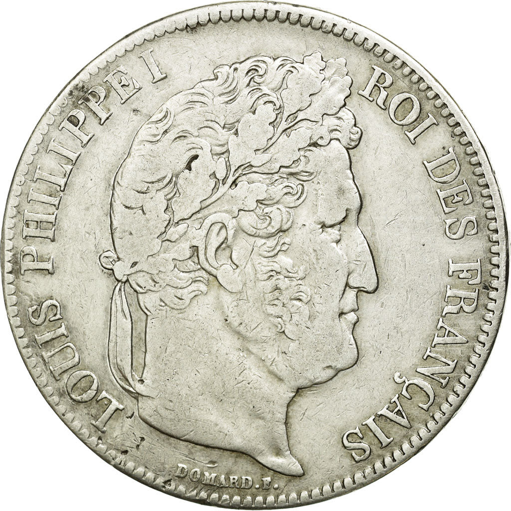 Coin, France, Louis-Philippe, 5 Francs, 1839, Paris, VF(30-35), Silver