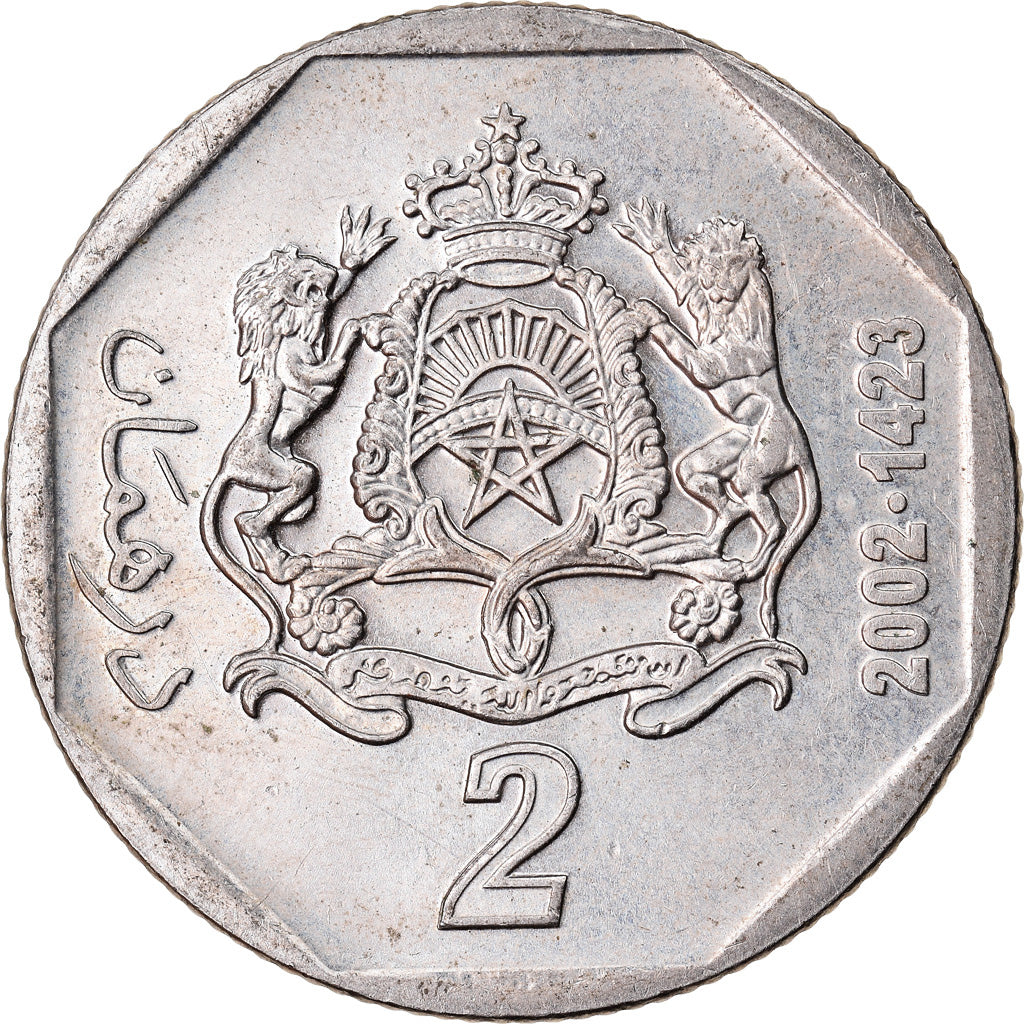Monnaie, Maroc, Mohammed VI, 2 Dirhams, 2002, Paris, TTB, Copper-nickel, KM:118