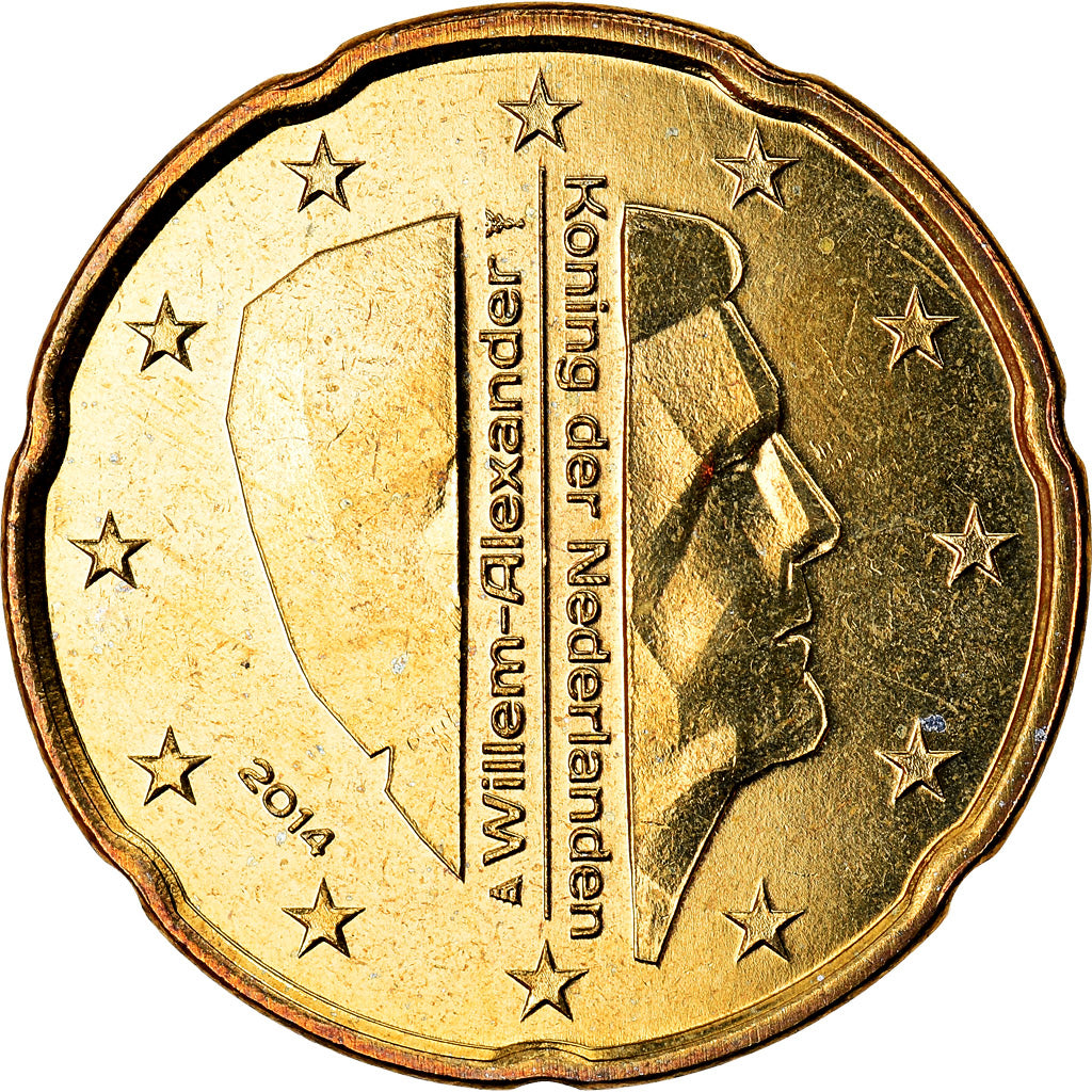 Nederland, 20 Euro Cent, 2014, UNC-, Tin