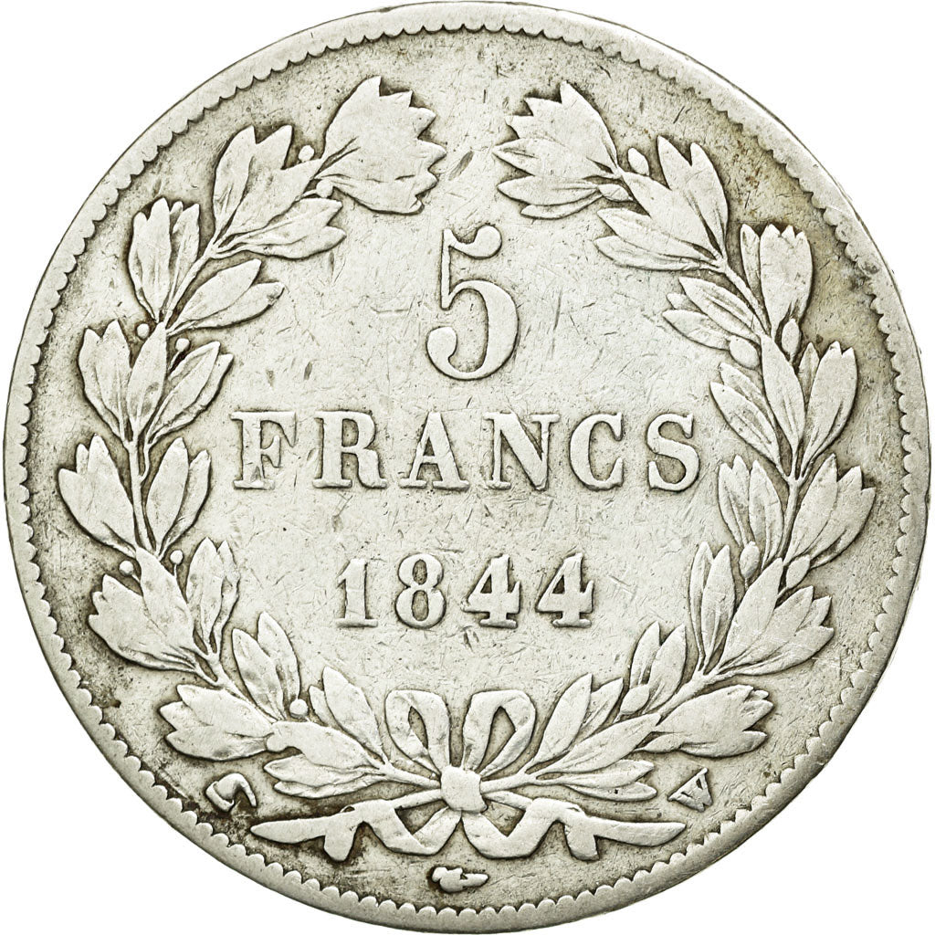 Coin, France, Louis-Philippe, 5 Francs, 1844, Lille, VF(30-35), Silver