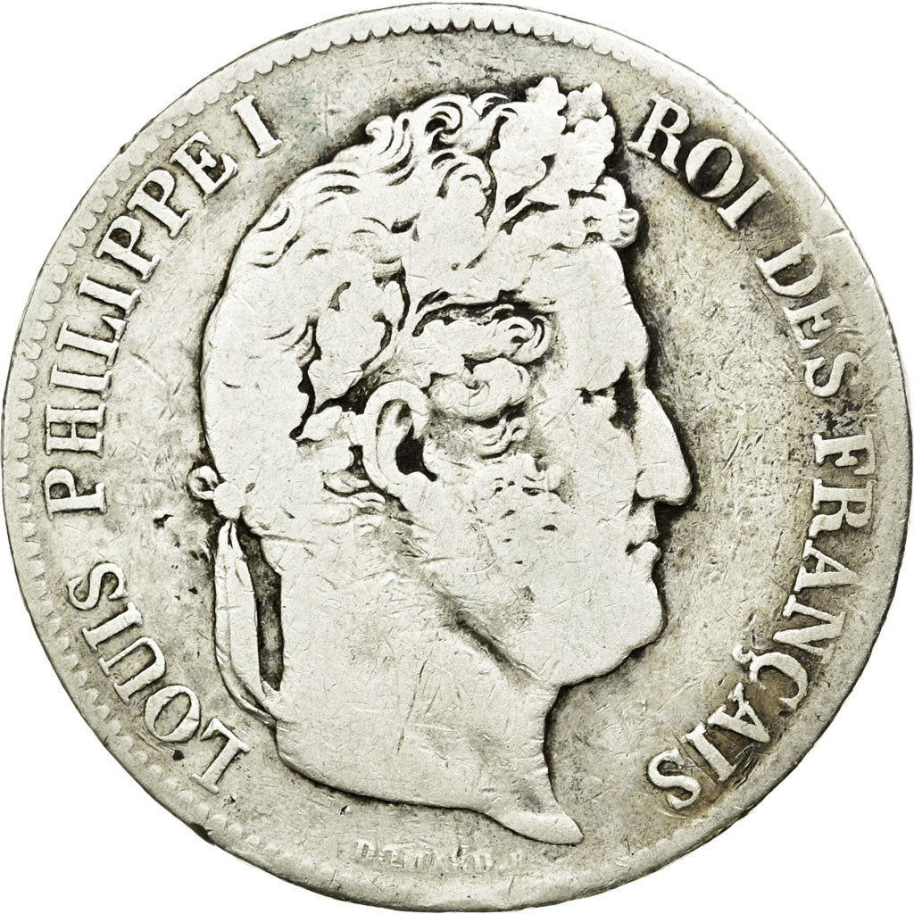 Coin, France, Louis-Philippe, 5 Francs, 1837, Lille, VF(20-25), Silver
