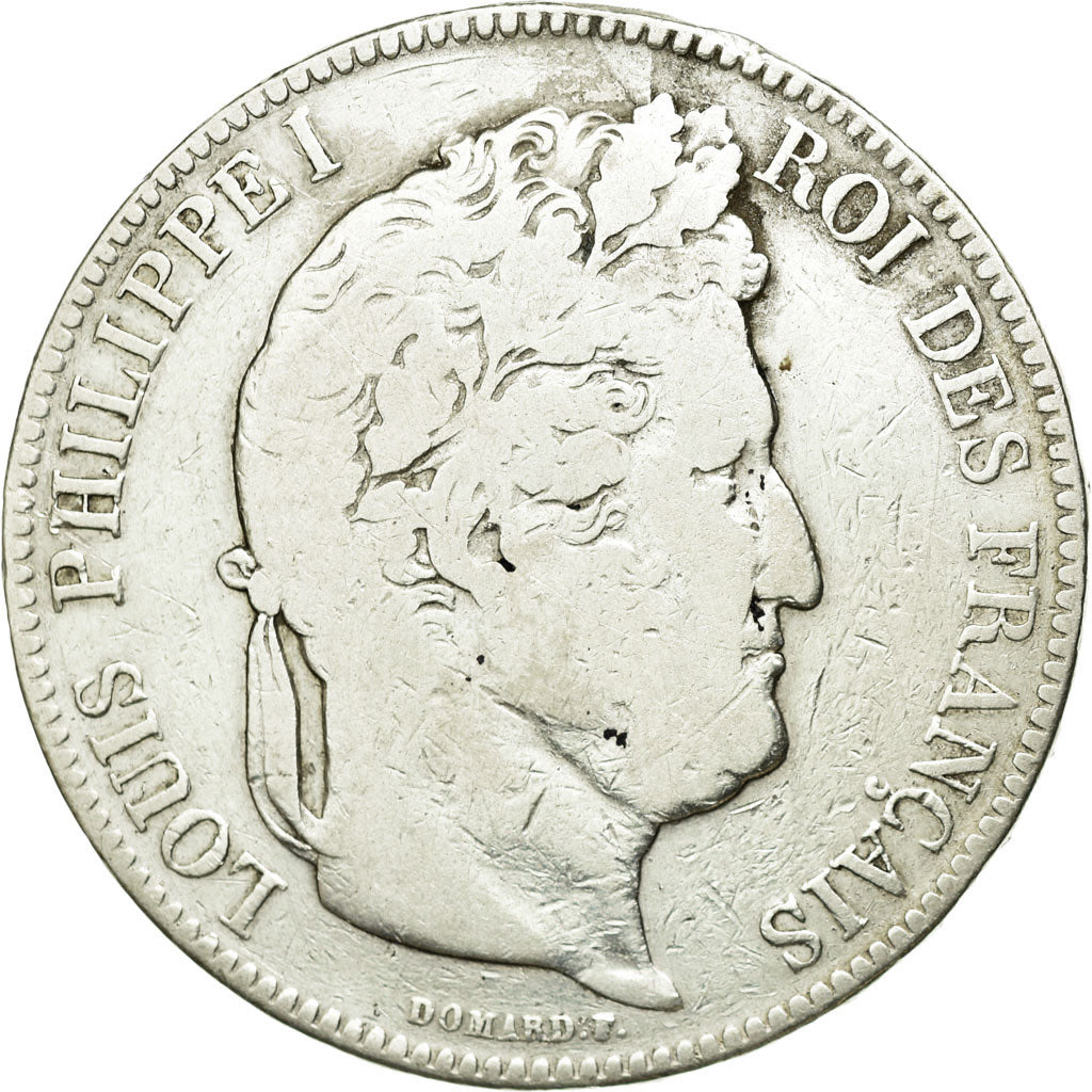 Moneta, Francia, Louis-Philippe, 5 Francs, 1845, Lille, MB, Argento, KM:749.13