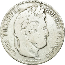 Moneta, Francia, Louis-Philippe, 5 Francs, 1845, Lille, MB, Argento, KM:749.13