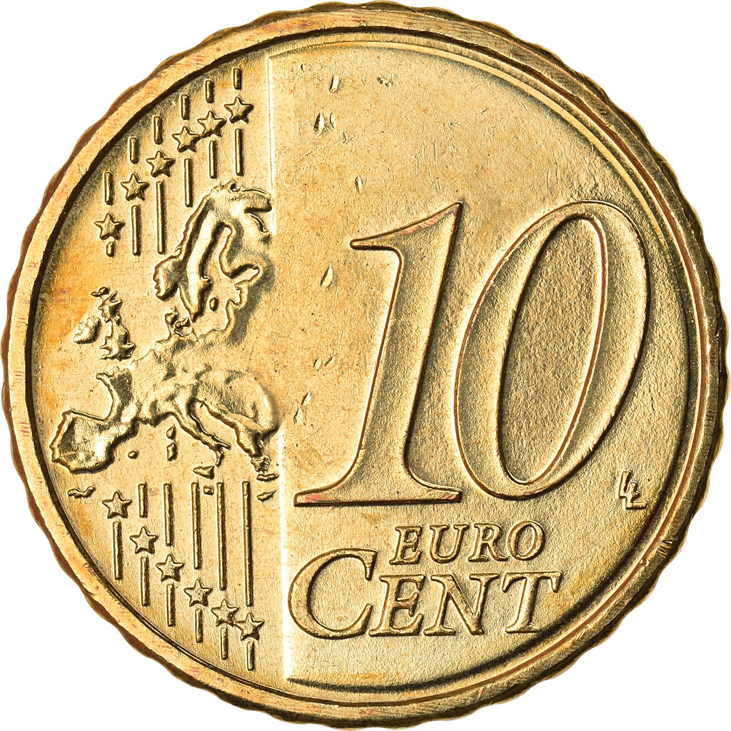 Luxemburg, 10 Euro Cent, 2015, UNZ, Messing, KM:New