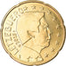 Luxembourg, 20 Euro Cent, 2018, MS(63), Brass, KM:New