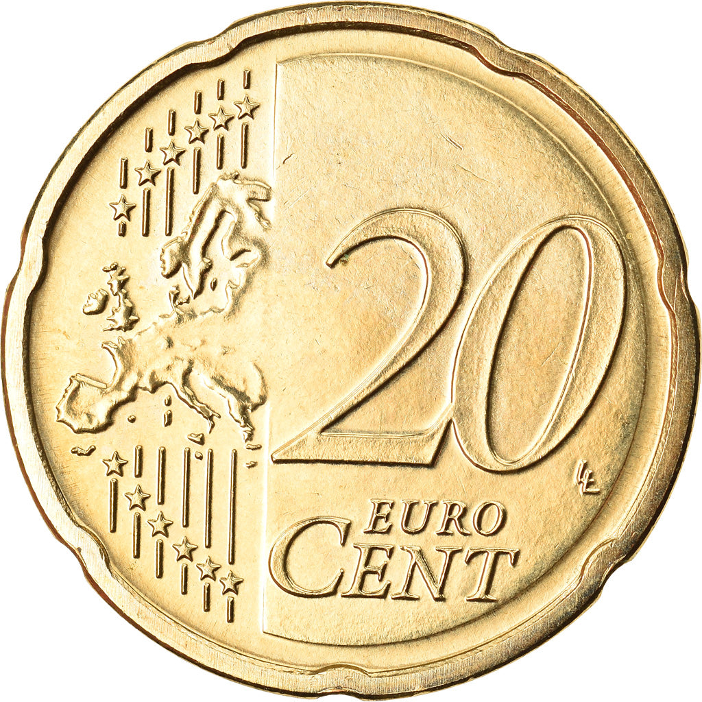 Luxembourg, 20 Euro Cent, 2018, MS(63), Brass, KM:New
