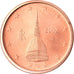Italien, 2 Euro Cent, 2002, VZ, Copper Plated Steel, KM:211