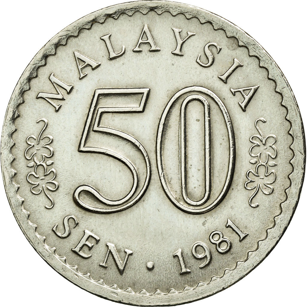 Coin, Malaysia, 50 Sen, 1981, Franklin Mint, AU(50-53), Copper-nickel, KM:5.3