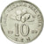 Coin, Malaysia, 10 Sen, 1989, AU(50-53), Copper-nickel, KM:51