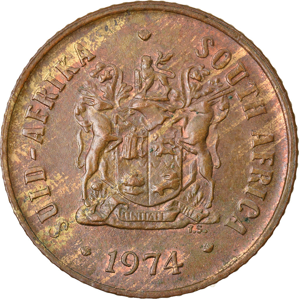 Moneta, Sudafrica, Cent, 1974, BB+, Bronzo, KM:82