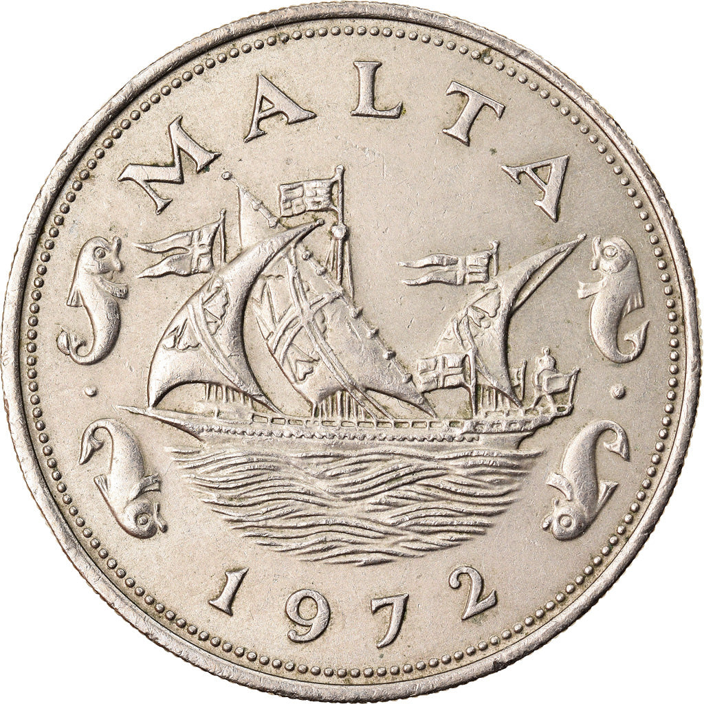 Moneta, Malta, 10 Cents, 1972, British Royal Mint, BB+, Rame-nichel, KM:11