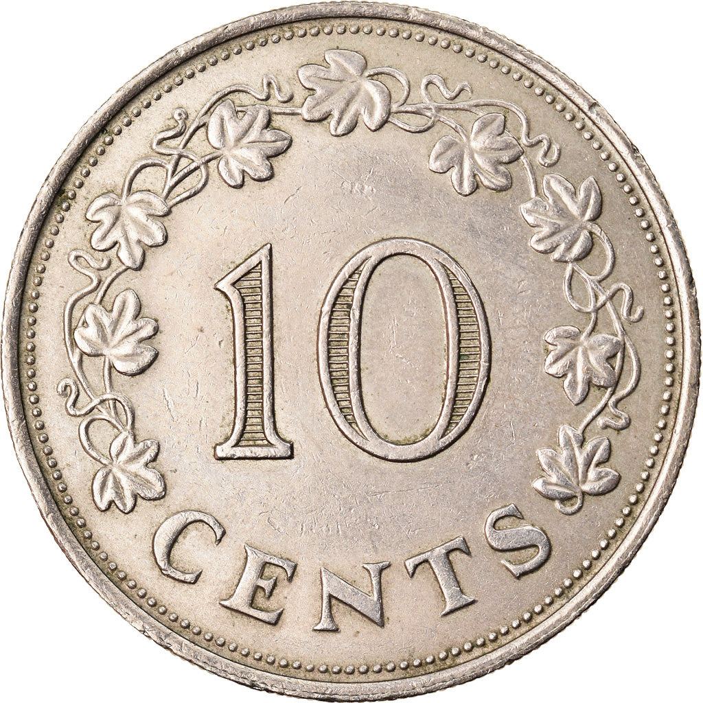 Moneta, Malta, 10 Cents, 1972, British Royal Mint, BB+, Rame-nichel, KM:11