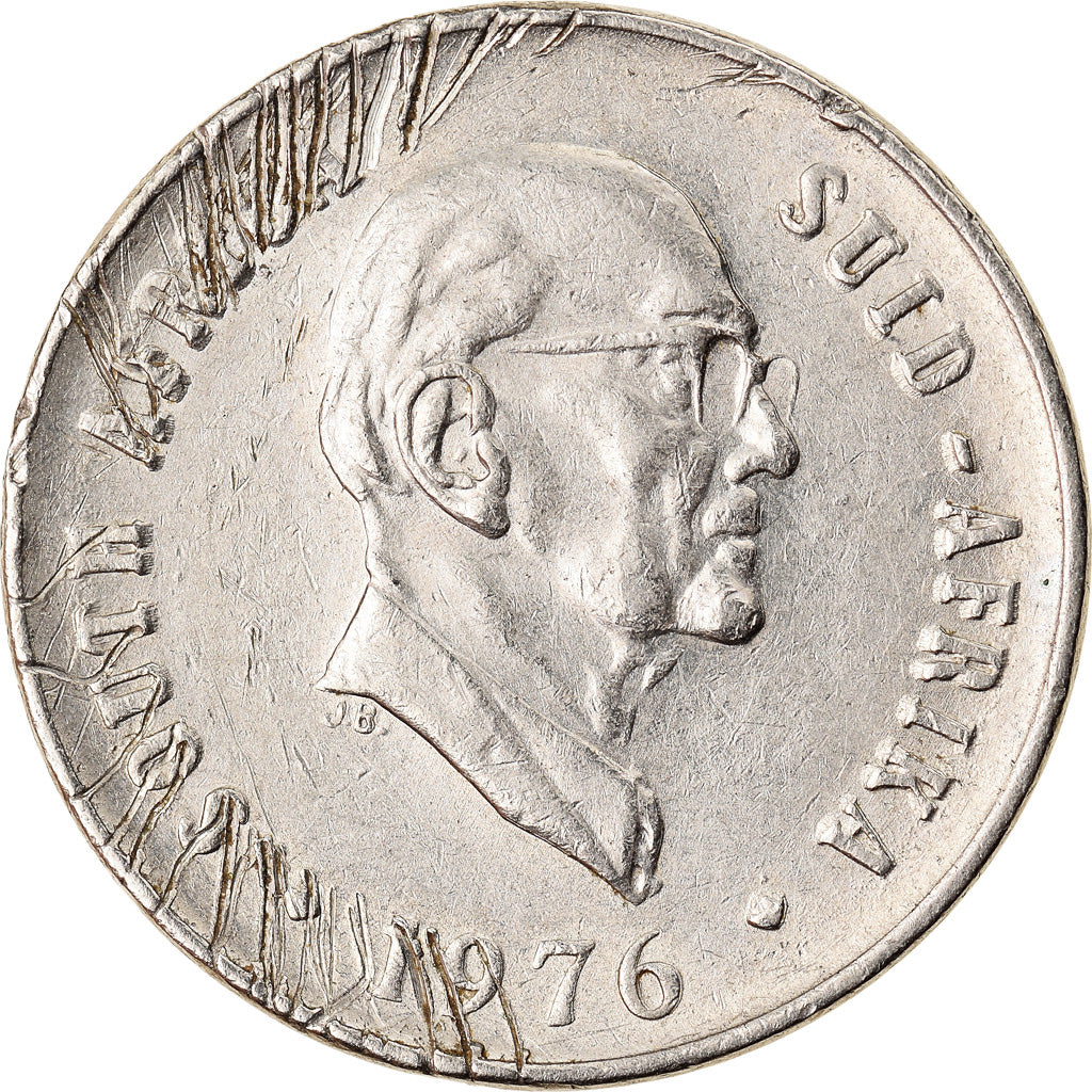 Moeda, África do Sul, 10 Cents, 1976, EF(40-45), Níquel, KM:94