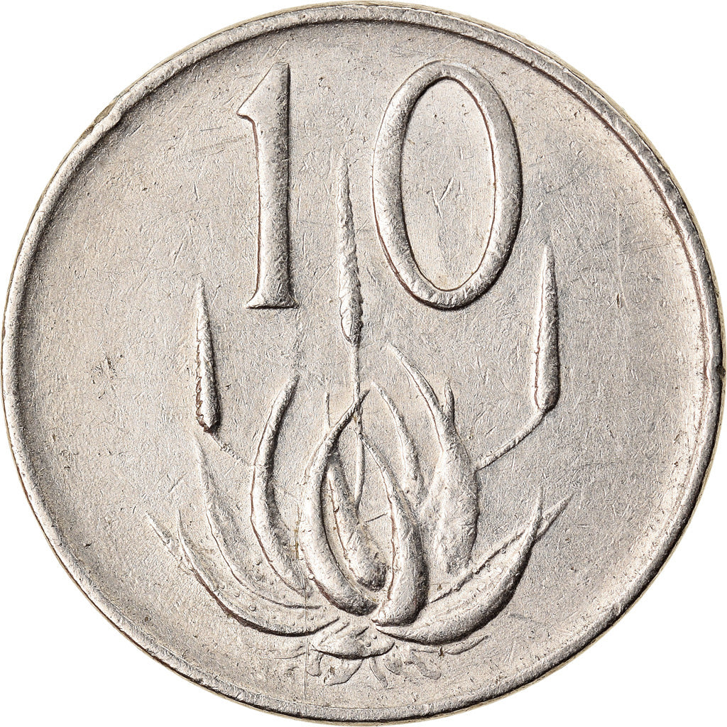 Moeda, África do Sul, 10 Cents, 1976, EF(40-45), Níquel, KM:94