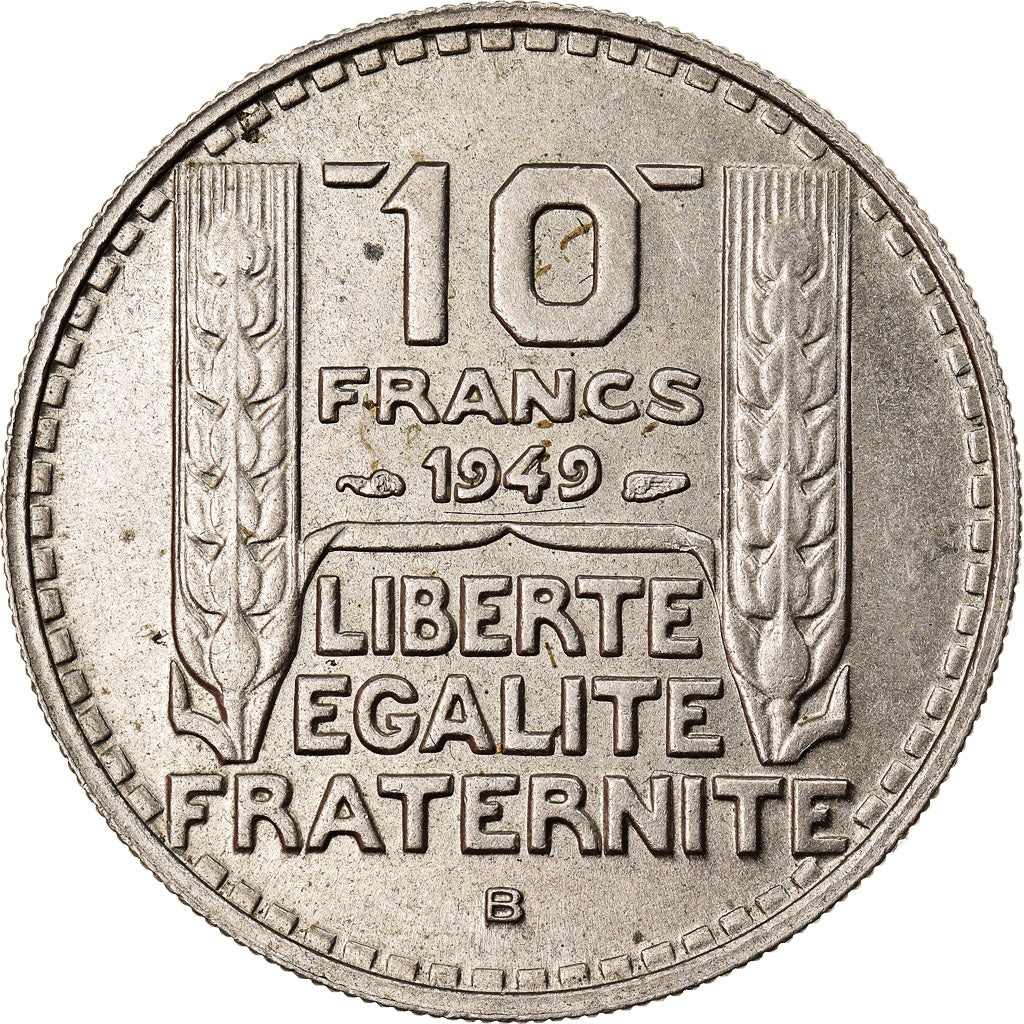 Moeda, França, Turin, 10 Francs, 1949, Beaumont - Le Roger, AU(50-53)