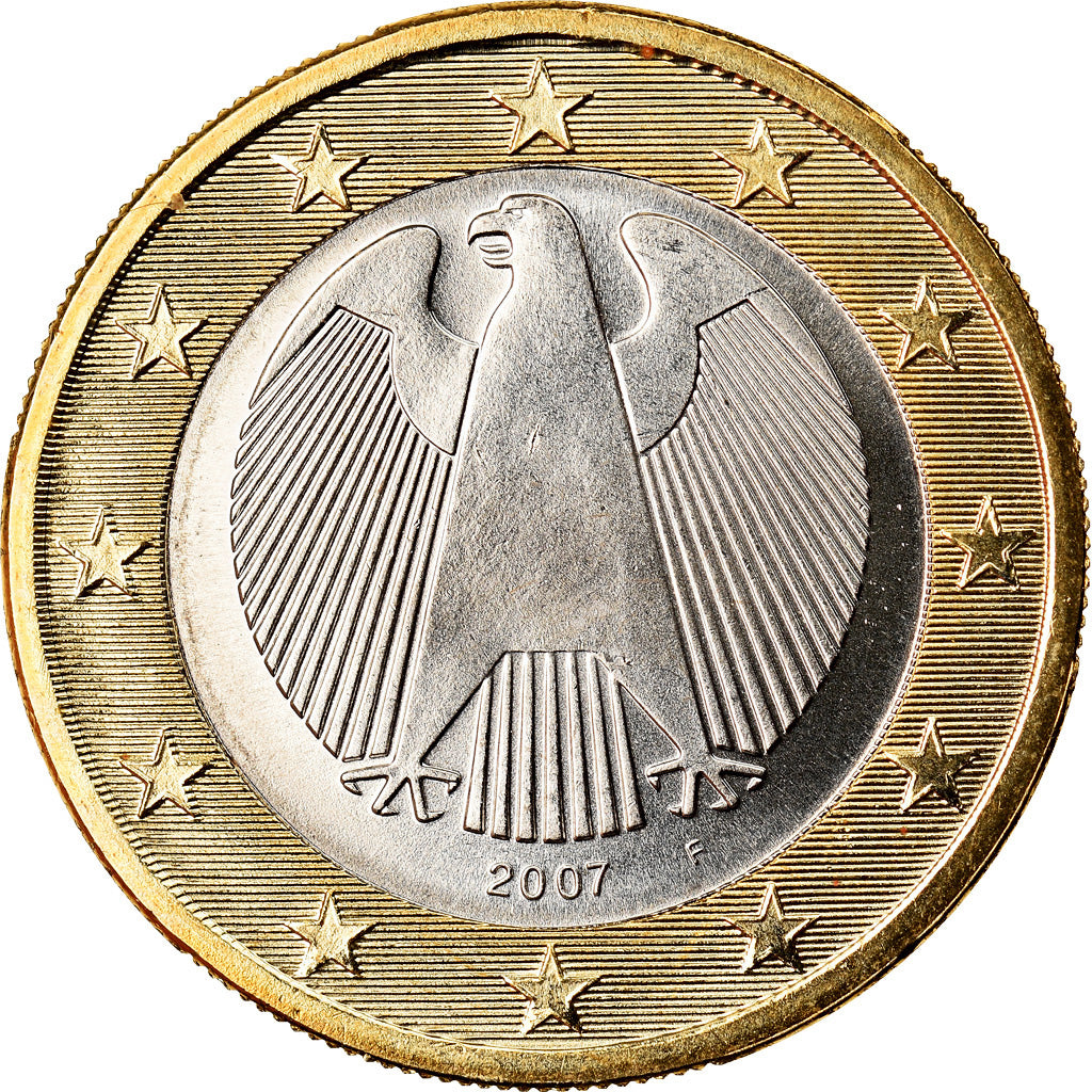 GERMANY - FEDERAL REPUBLIC, Euro, 2007, Stuttgart, MS(63), Bi-Metallic, KM:257