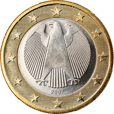 GERMANY - FEDERAL REPUBLIC, Euro, 2007, Stuttgart, MS(63), Bi-Metallic, KM:257
