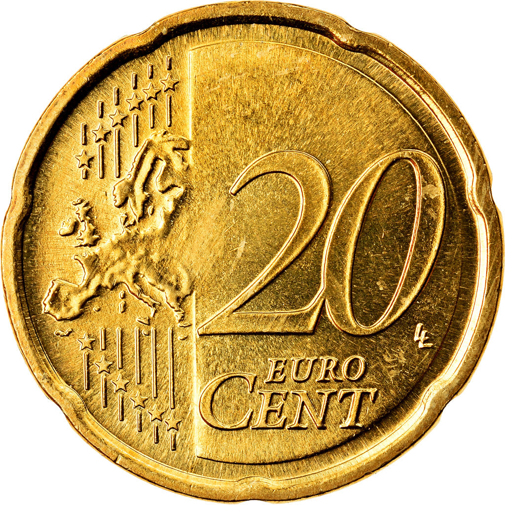 République fédérale allemande, 20 Euro Cent, 2007, Stuttgart, SPL, Laiton