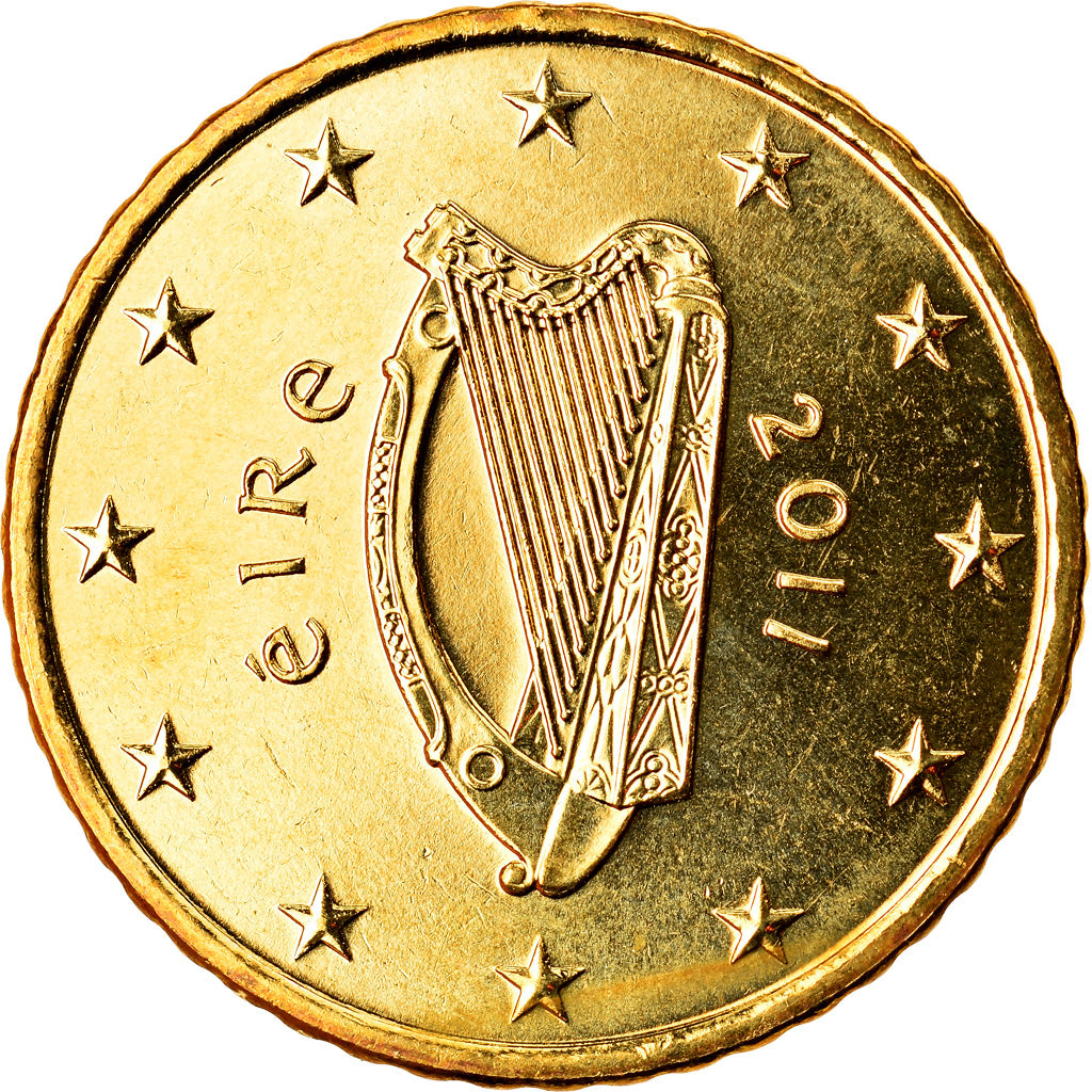 REPÚBLICA DE IRLANDA, 50 Euro Cent, 2011, BU, FDC, Latón, KM:49
