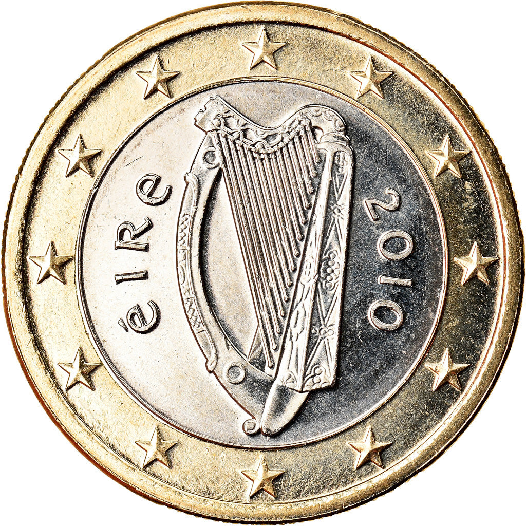 REPUBLIEK IERLAND, Euro, 2010, BU, FDC, Bi-Metallic, KM:50