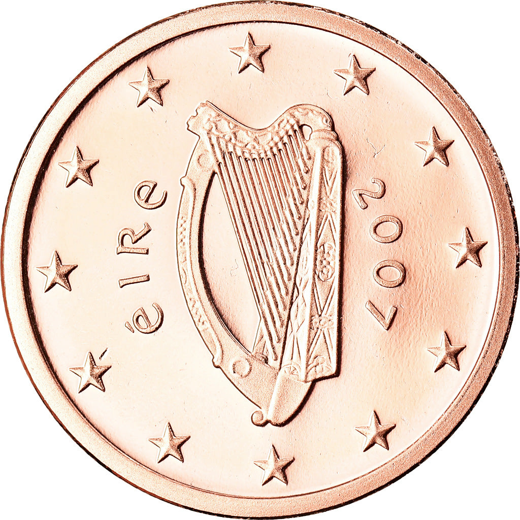 IRELAND REPUBLIC, Euro Cent, 2007, Sandyford, BE, STGL, Copper Plated Steel