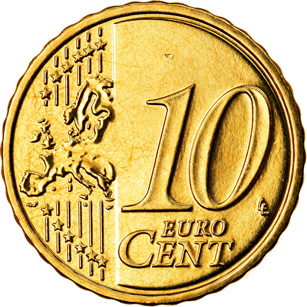 REPUBLIKA IRLANDII, 10 Euro Cent, 2014, Sandyford, MS(63), Mosiądz, KM:New