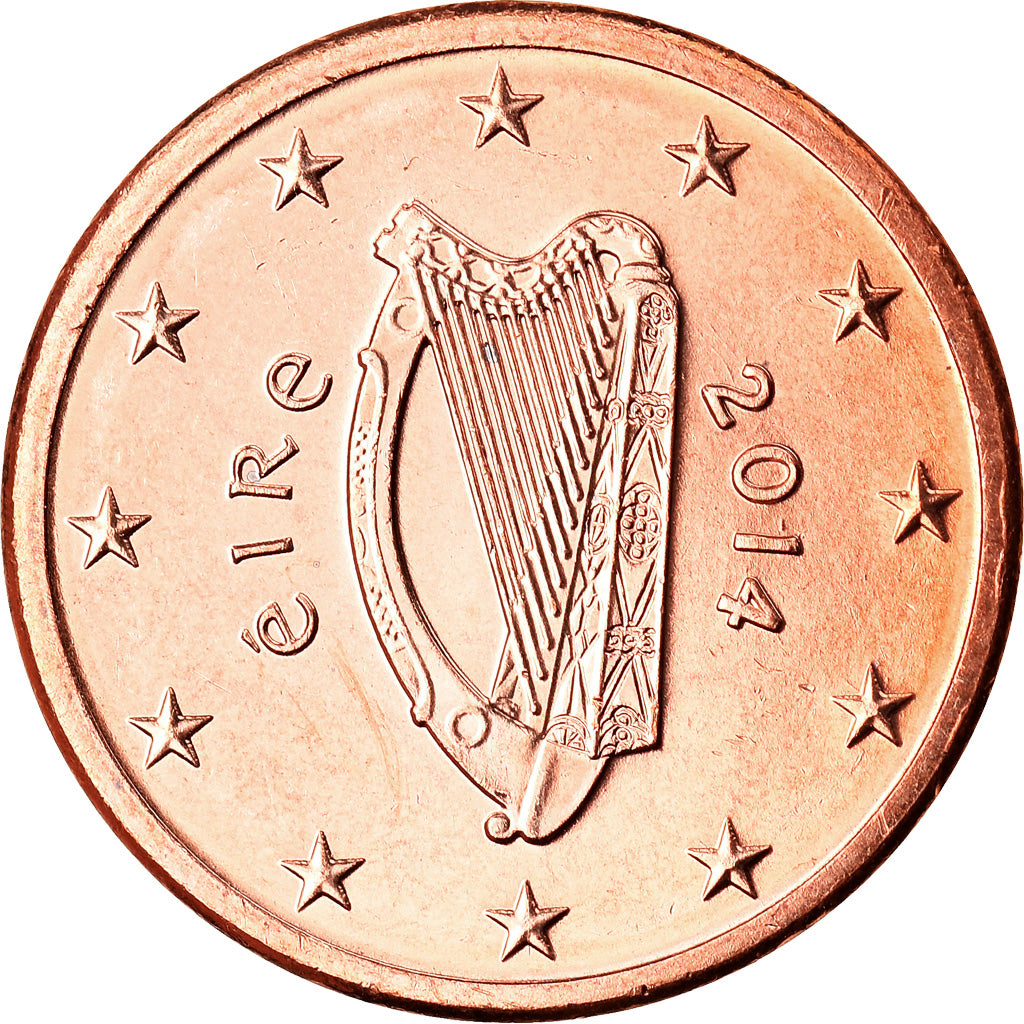 REPUBLIKA IRLANDII, Euro Cent, 2014, Sandyford, MS(63), Miedź platerowana