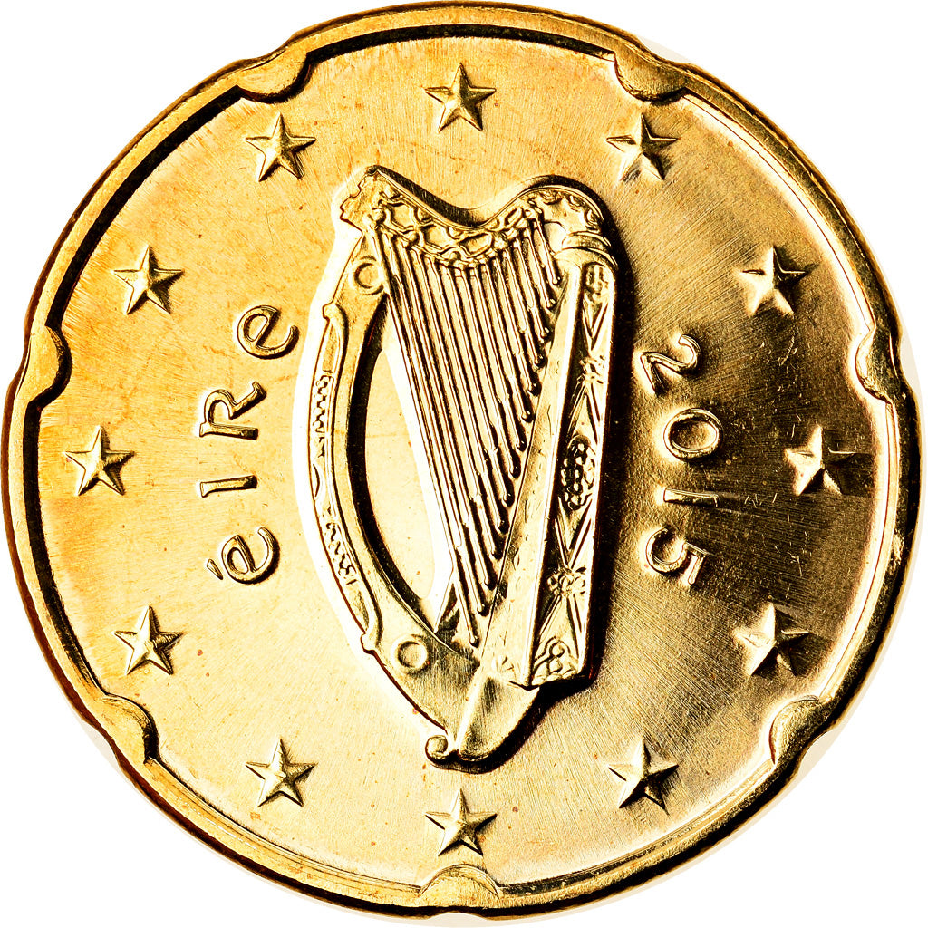 REPÚBLICA DE IRLANDA, 20 Euro Cent, 2015, Sandyford, SC, Latón, KM:New