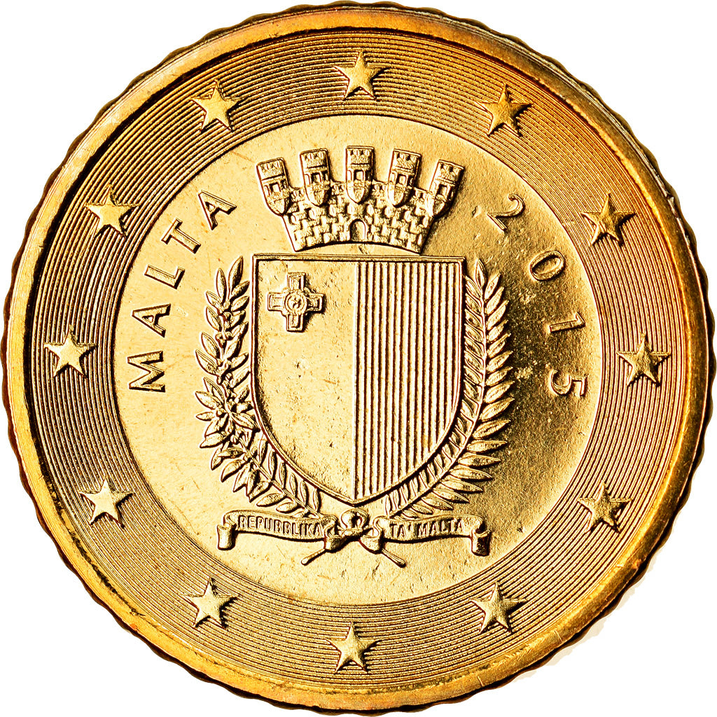 Malta, 50 Euro Cent, 2015, MS(63), Brass, KM:New