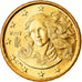 Italia, 10 Euro Cent, 2003, Rome, SC, Latón, KM:213