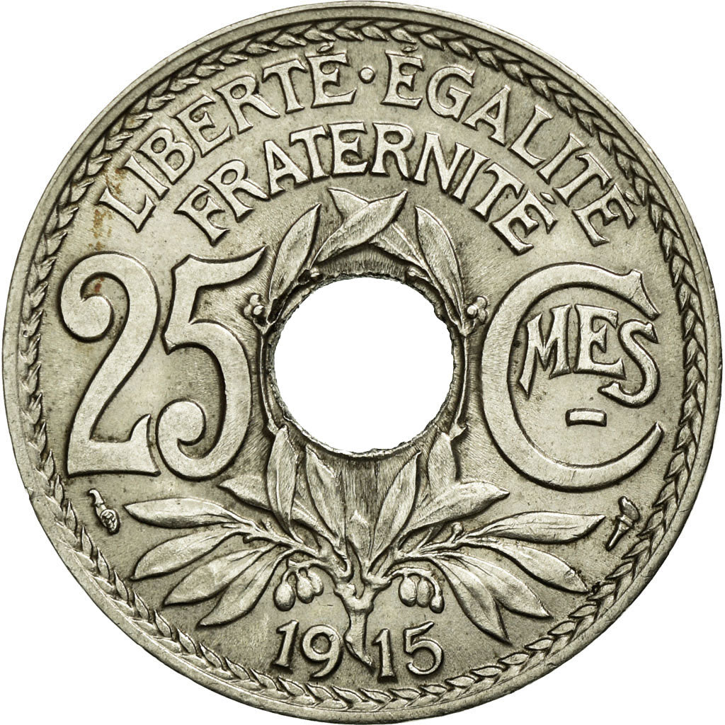 Coin, France, Lindauer, 25 Centimes, 1915, AU(55-58), Nickel, KM:867