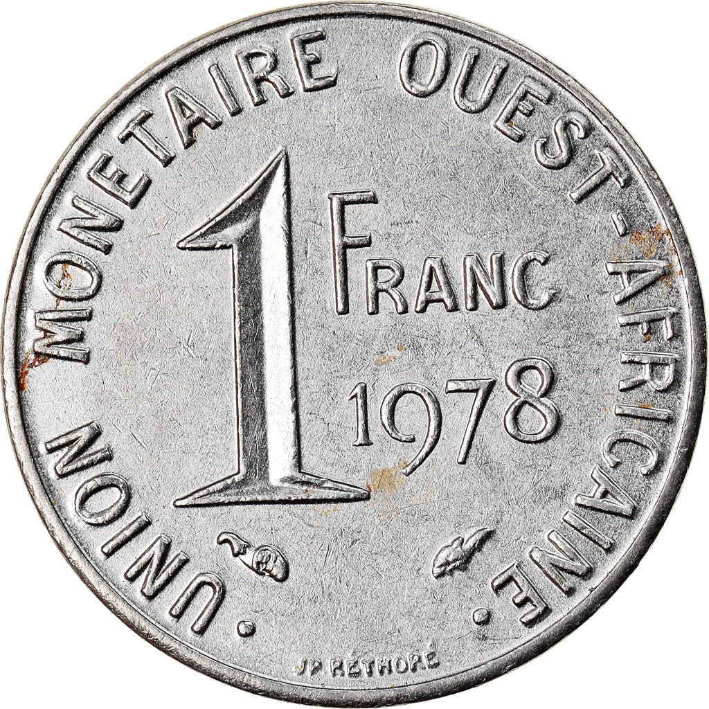 Münze, West African States, Franc, 1978, SS, Steel, KM:8