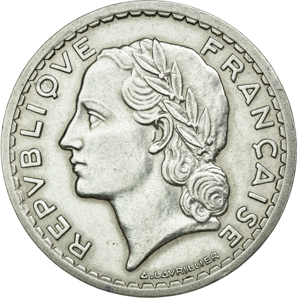 Coin, France, Lavrillier, 5 Francs, 1946, Beaumont le Roger, AU(50-53)