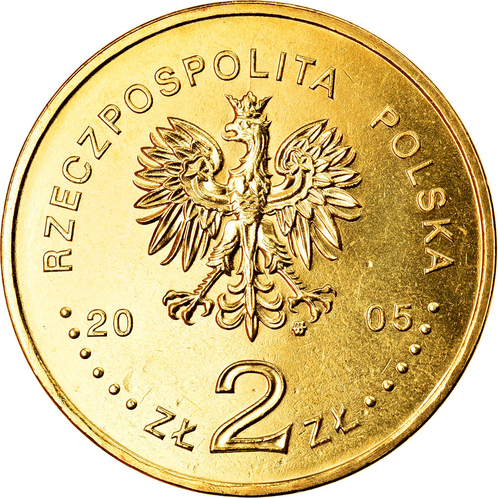 Moneta, Polonia, 2 Zlote, 2005, Warsaw, SPL-, Ottone, KM:608