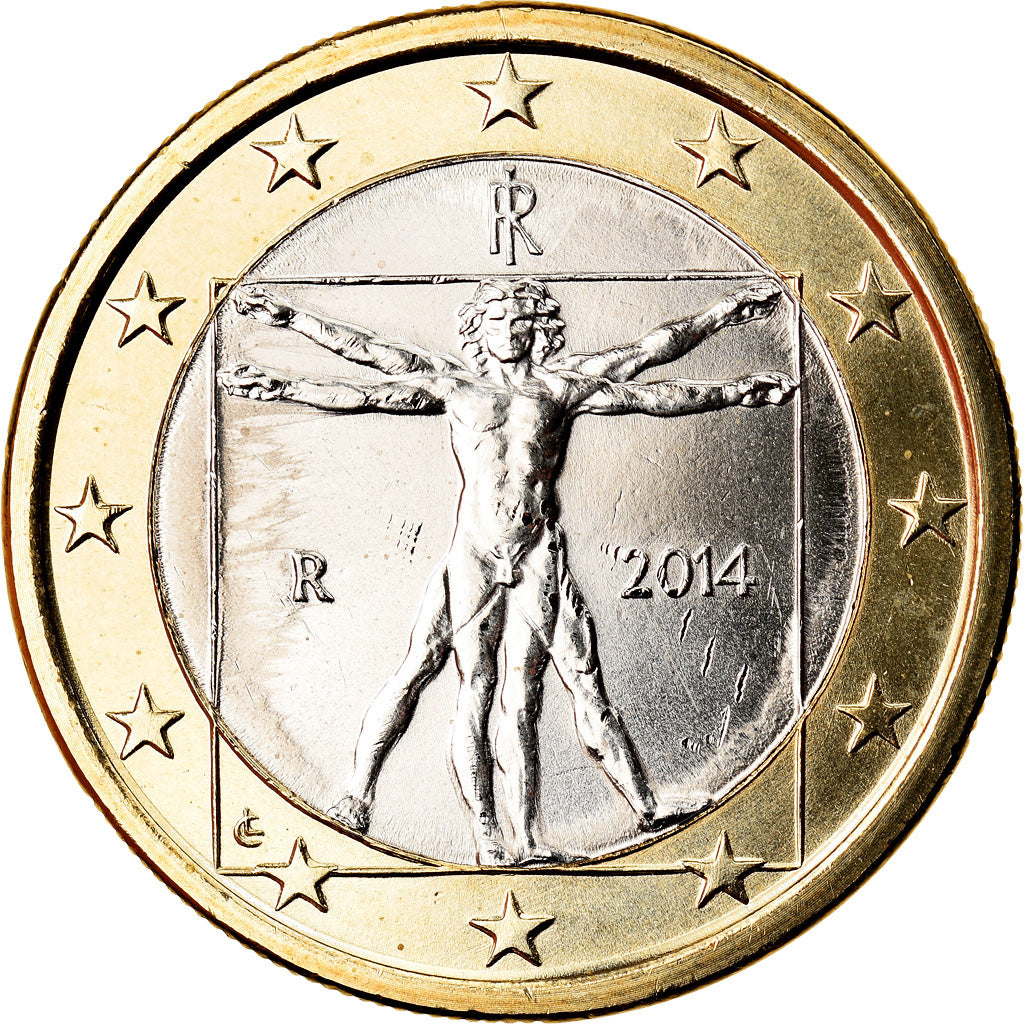 Itália, Euro, 2014, Rome, MS(63), Bimetálico, KM:New