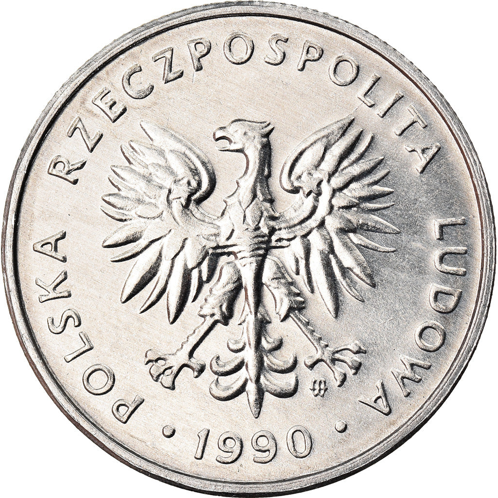 Münze, Polen, 5 Zlotych, 1990, Warsaw, VZ, Aluminium, KM:81.3