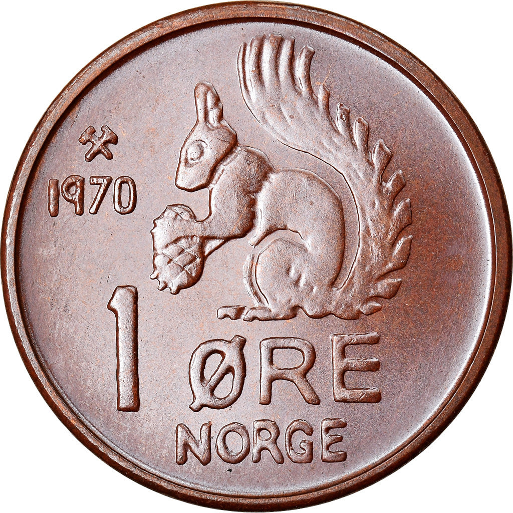 Münze, Norwegen, Olav V, Ore, 1970, UNZ, Bronze, KM:403
