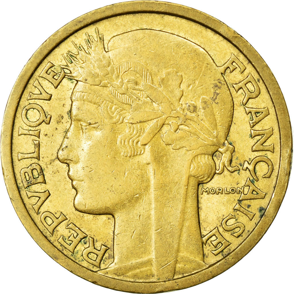 Coin, France, Morlon, 2 Francs, 1935, AU(50-53), Aluminum-Bronze, KM:886