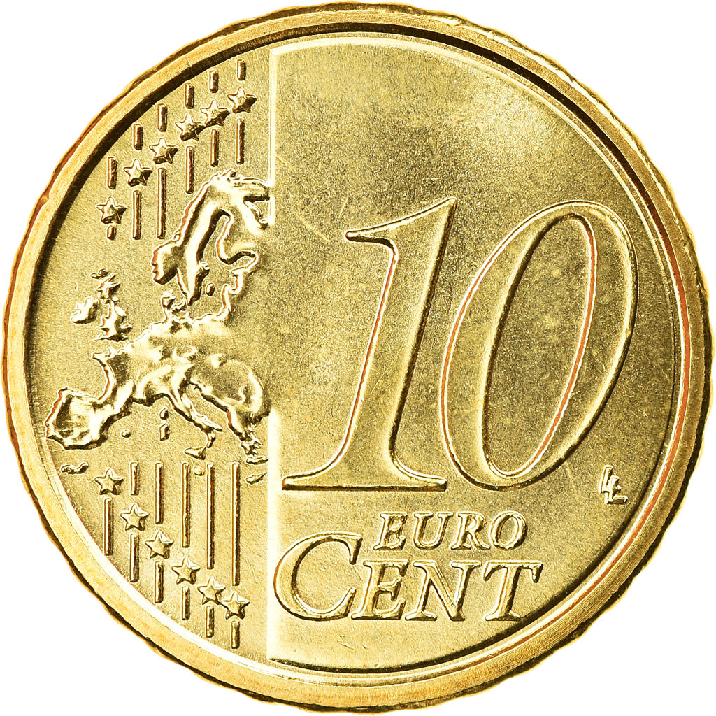 Italy, 10 Euro Cent, 2017, MS(63), Brass, KM:New