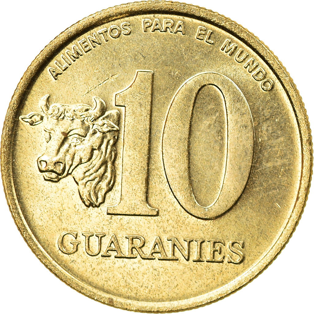 Moneda, Paraguay, 10 Guaranies, 1990, EBC, Níquel - bronce, KM:178