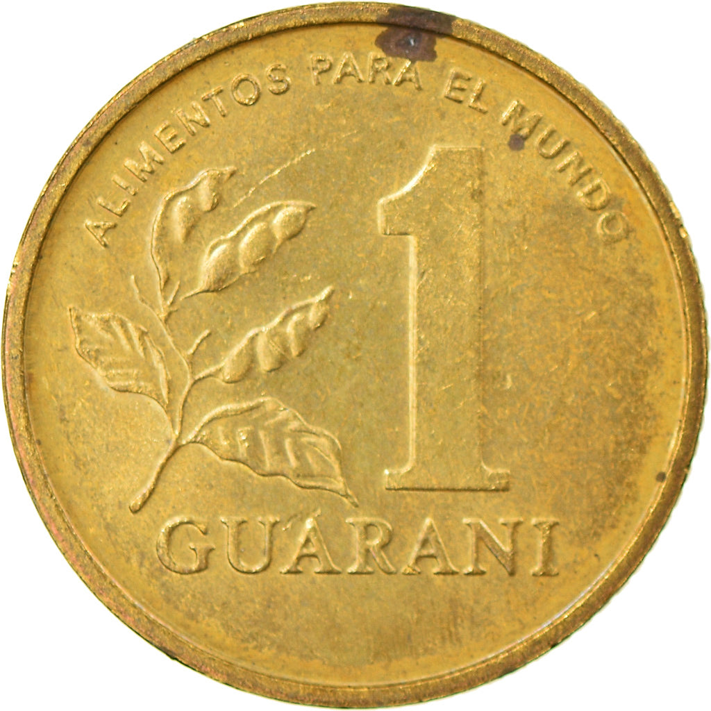 Coin, Paraguay, Beatrix, Guarani, 1993, EF(40-45), Brass plated steel, KM:192