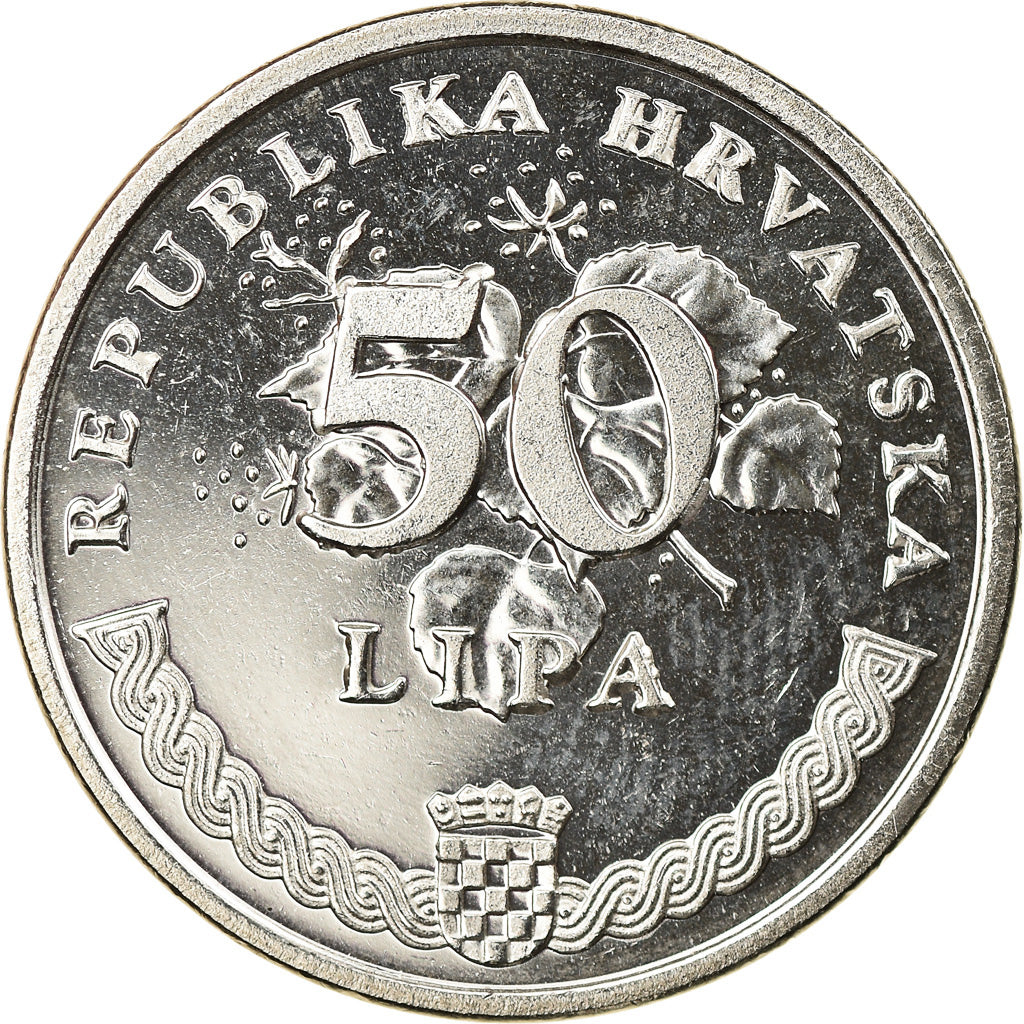 Coin, Croatia, 50 Lipa, 2003, BE, MS(63), Nickel plated steel, KM:8