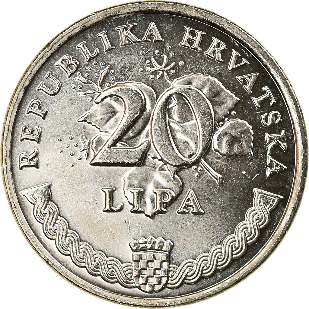 Münze, Kroatien, 20 Lipa, 2005, BE, UNZ, Nickel plated steel, KM:7
