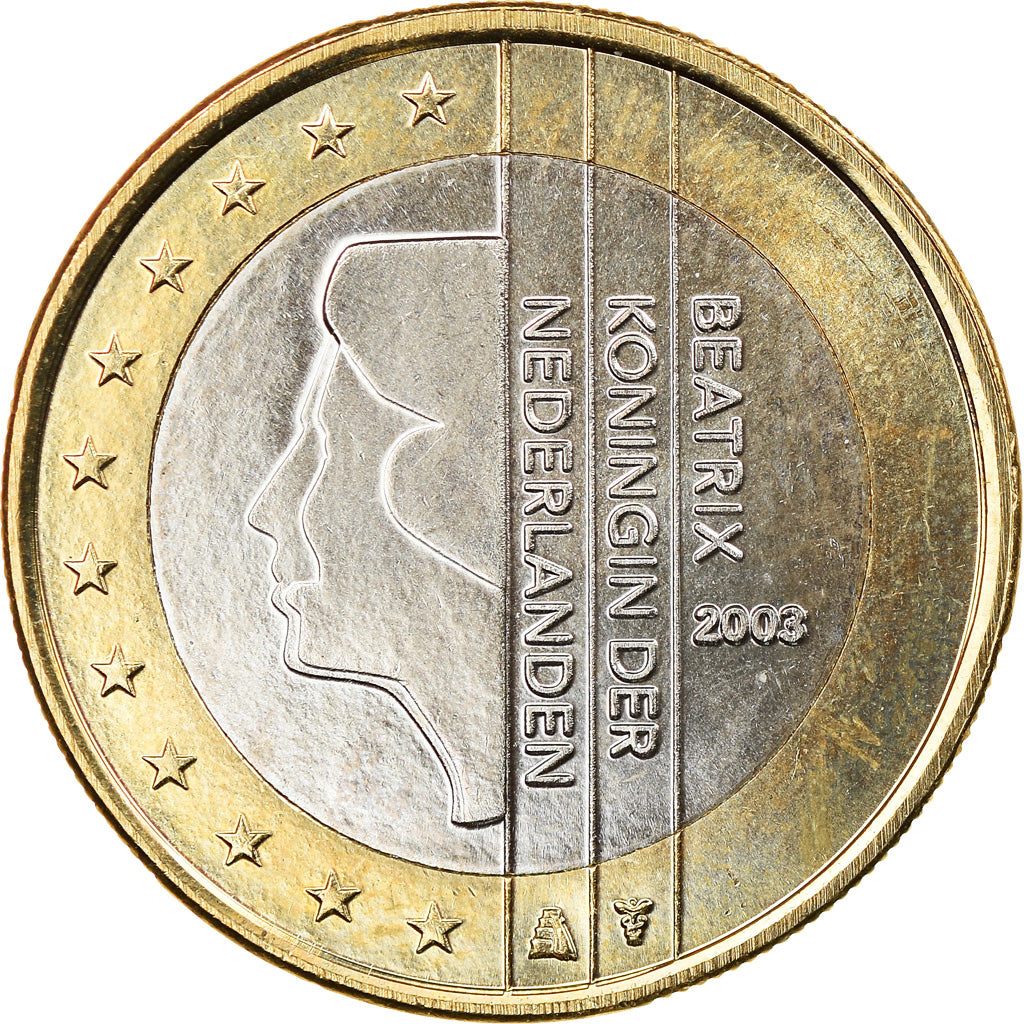 Niederlande, Euro, 2003, Utrecht, SS+, Bi-Metallic, KM:240