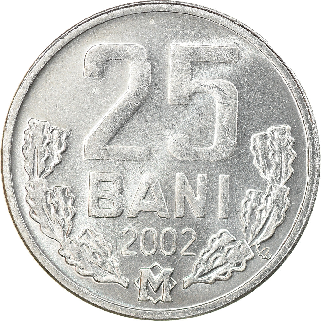 Moneta, Moldava, 25 Bani, 2002, SPL, Alluminio, KM:3