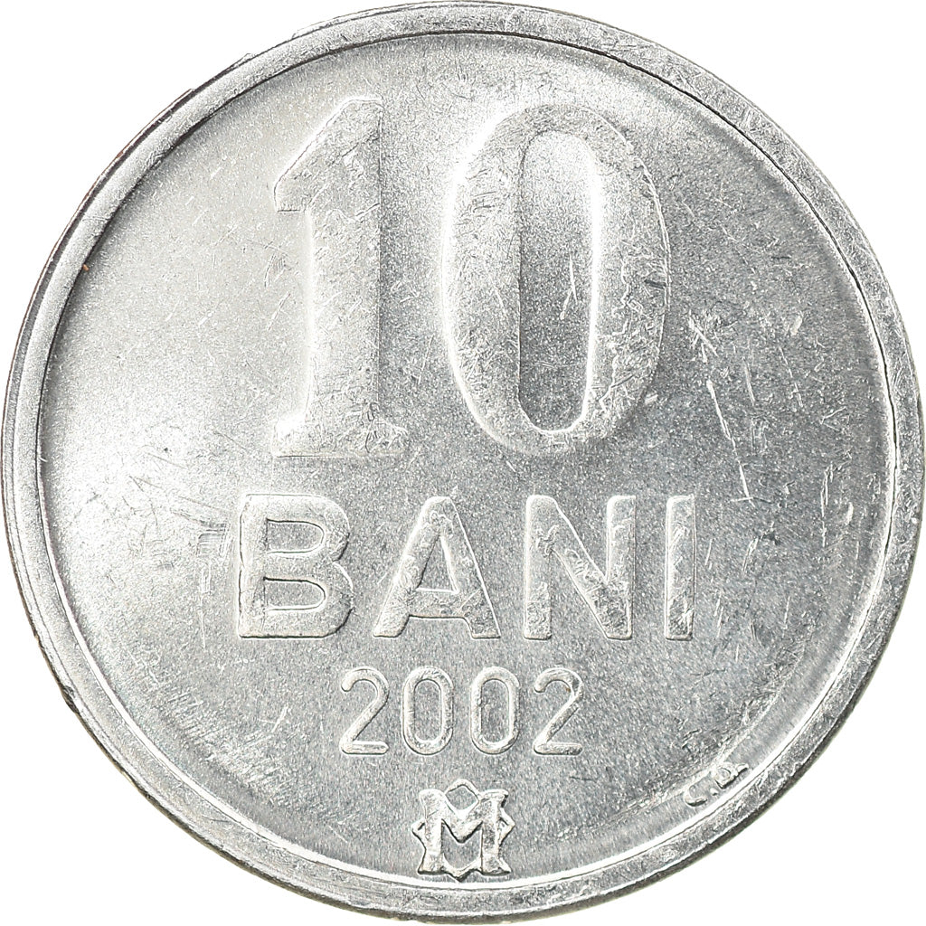 Münze, Moldova, 10 Bani, 2002, SS+, Aluminium, KM:7